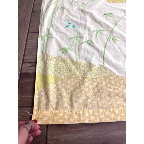 VTG West Point Pepperell Shower Curtain Asian Inspired Birds Bamboo 69"x72" - Picture 7 of 13